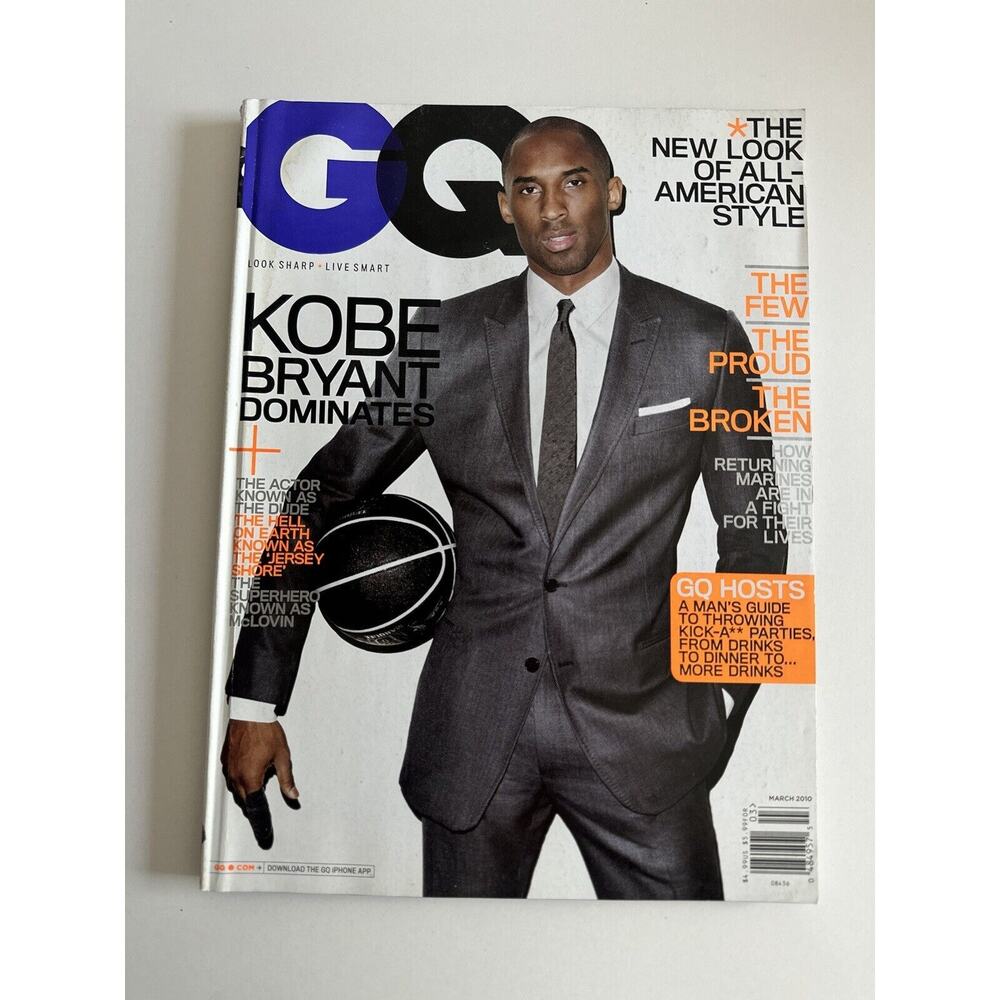 GQ Magazine March 2010 Kobe Bryant All American Style Hosting Parties Look Sharp